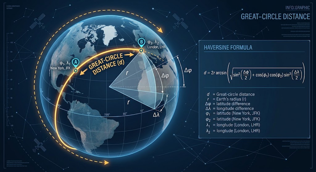 The Math Behind the Map: How Flight Distances Are Calculated Between Airports